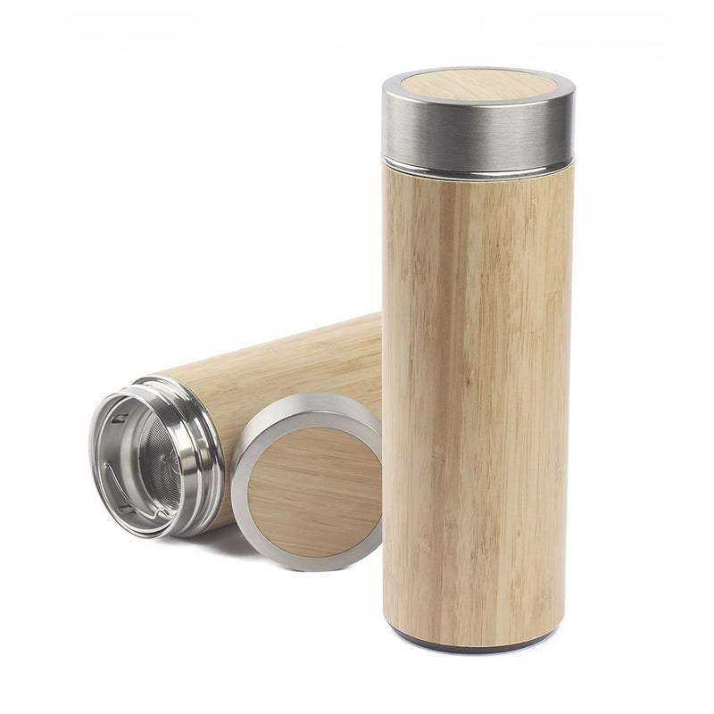 Garrafa em Aço Inox de Bambu para 400ml Fresh Bambu