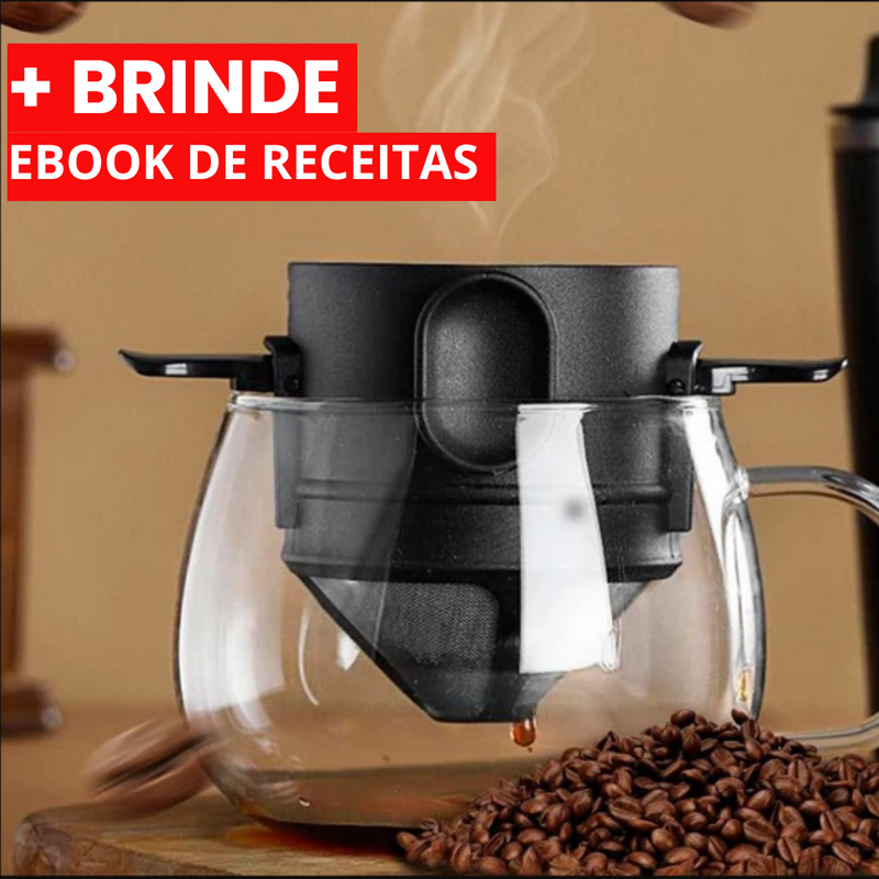 Mini  Filtro de Café Portátil CaféPort + BRINDE Ebook de Receitas