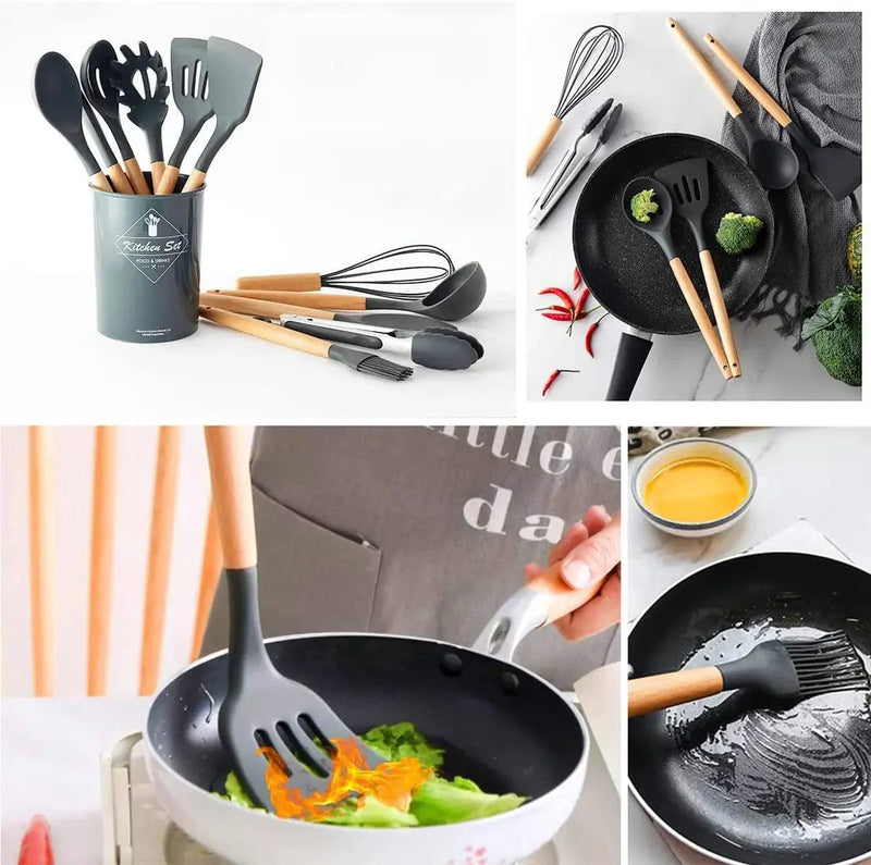 Kit C/12 Peças  Almadecor: Utensílios de Cozinha com Toque de Elegância