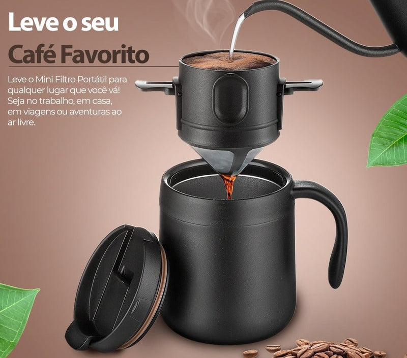 Mini  Filtro de Café Portátil CaféPort + BRINDE Ebook de Receitas