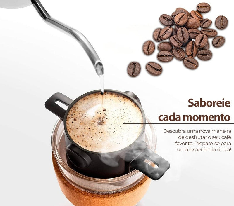 Mini  Filtro de Café Portátil CaféPort + BRINDE Ebook de Receitas