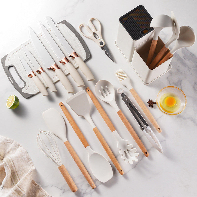 Kit de Cozinha Utensílios de Silicone 19 Peças - Alma COOK +BRINDE EBOOK RECEITAS