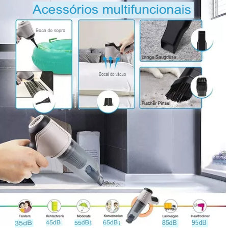 Aspirador de Pó Portátil sem Fio 4 em 1 - Multijet